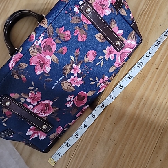 Dooney & Bourke Floral Satchel - Pink and Navy - Picture 10 of 13